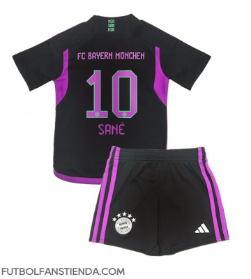 Bayern Munich Leroy Sane #10 Segunda Equipación Niños 2023-24 Manga Corta (+ Pantalones cortos)